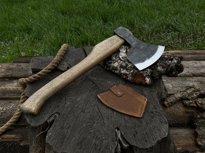 Hand-Forged Carving Axe, 1 080 kg (2.3 Ibs) - Forged Steel Tools