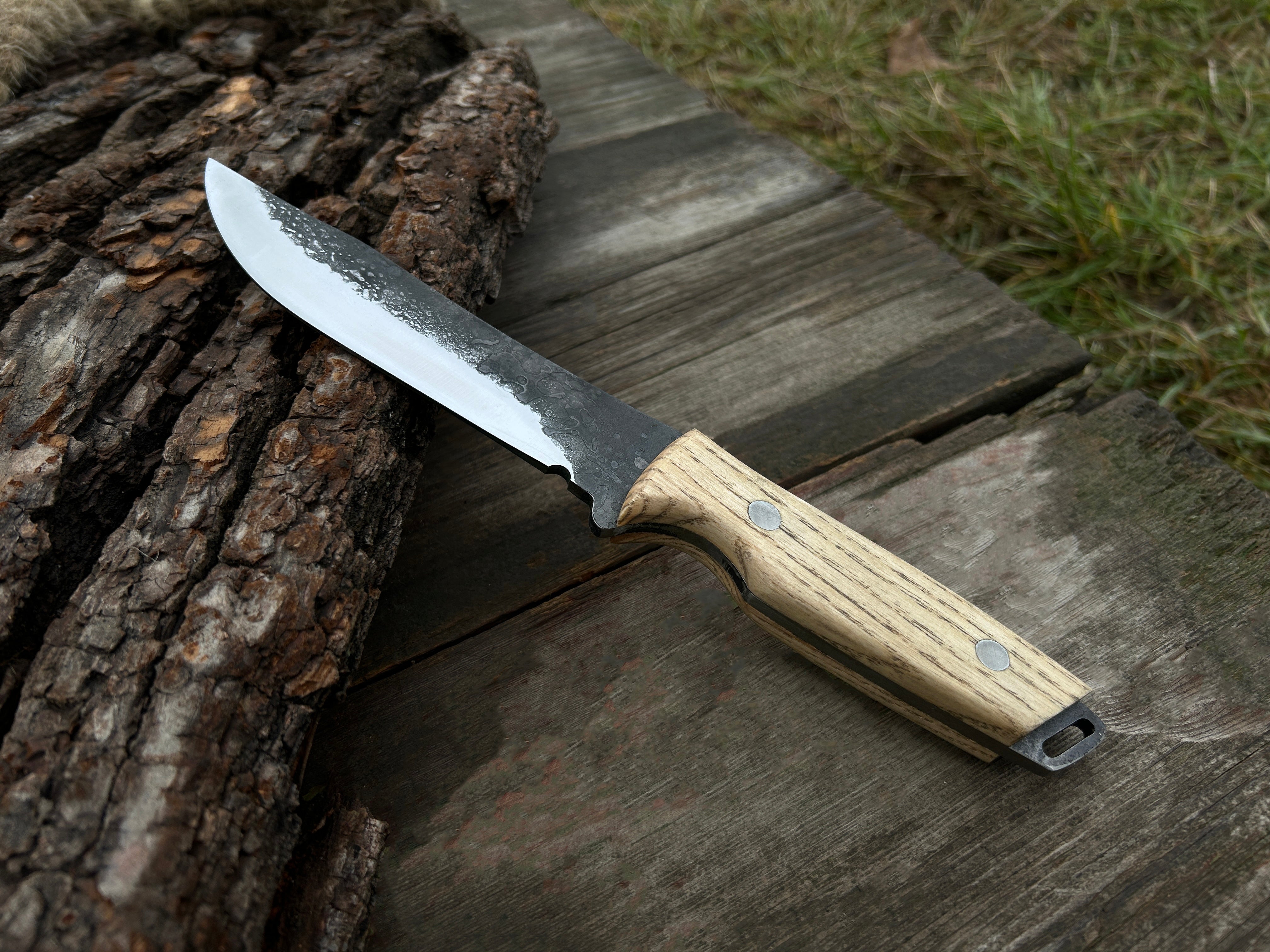 Hand-Forged Bushcraft Knife, 11.5 cm (4.5 inches) - Forged Steel Tools