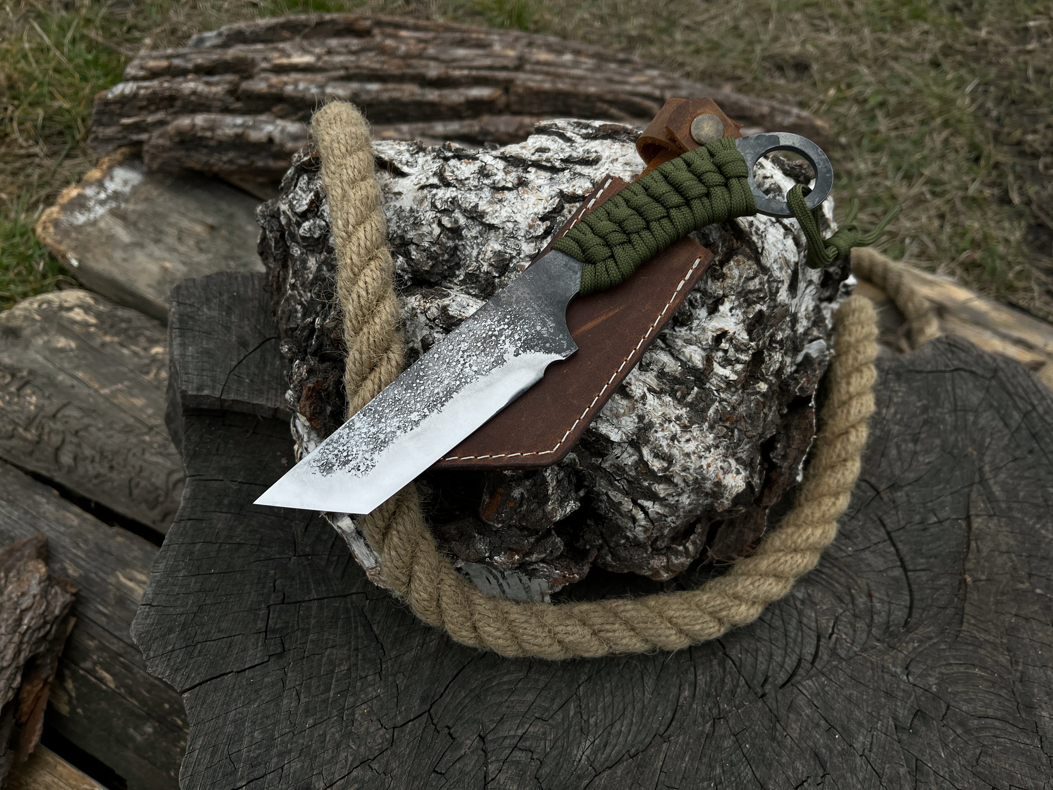 Hand-Forged Throwing Knife, Total Length - 23 cm (9 inches)