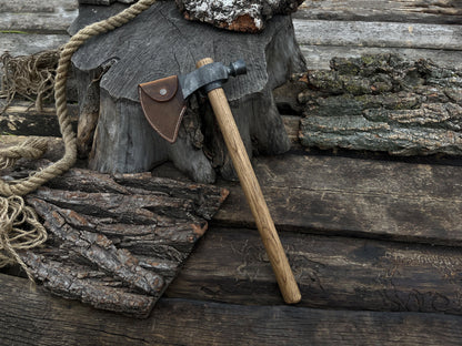 16.5" Hand-Forged Tomahawk with Removable Handle, 0.83 kg (1.8 Ibs) - Forged Steel Tools