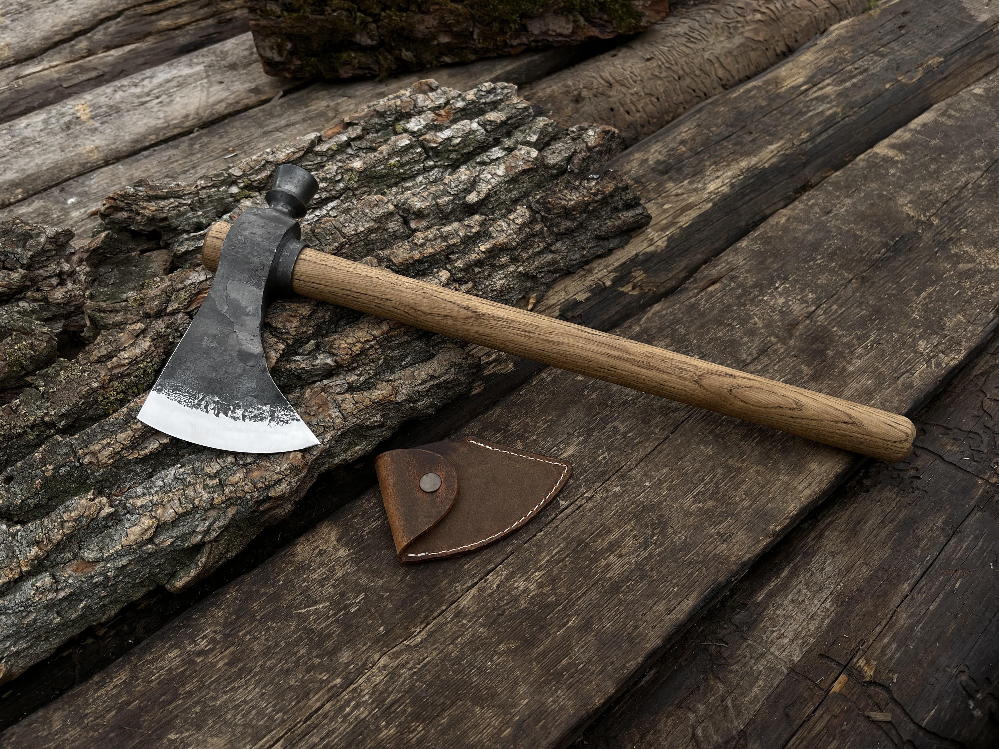 16.5" Hand-Forged Tomahawk with Removable Handle, 0.83 kg (1.8 Ibs) - Forged Steel Tools