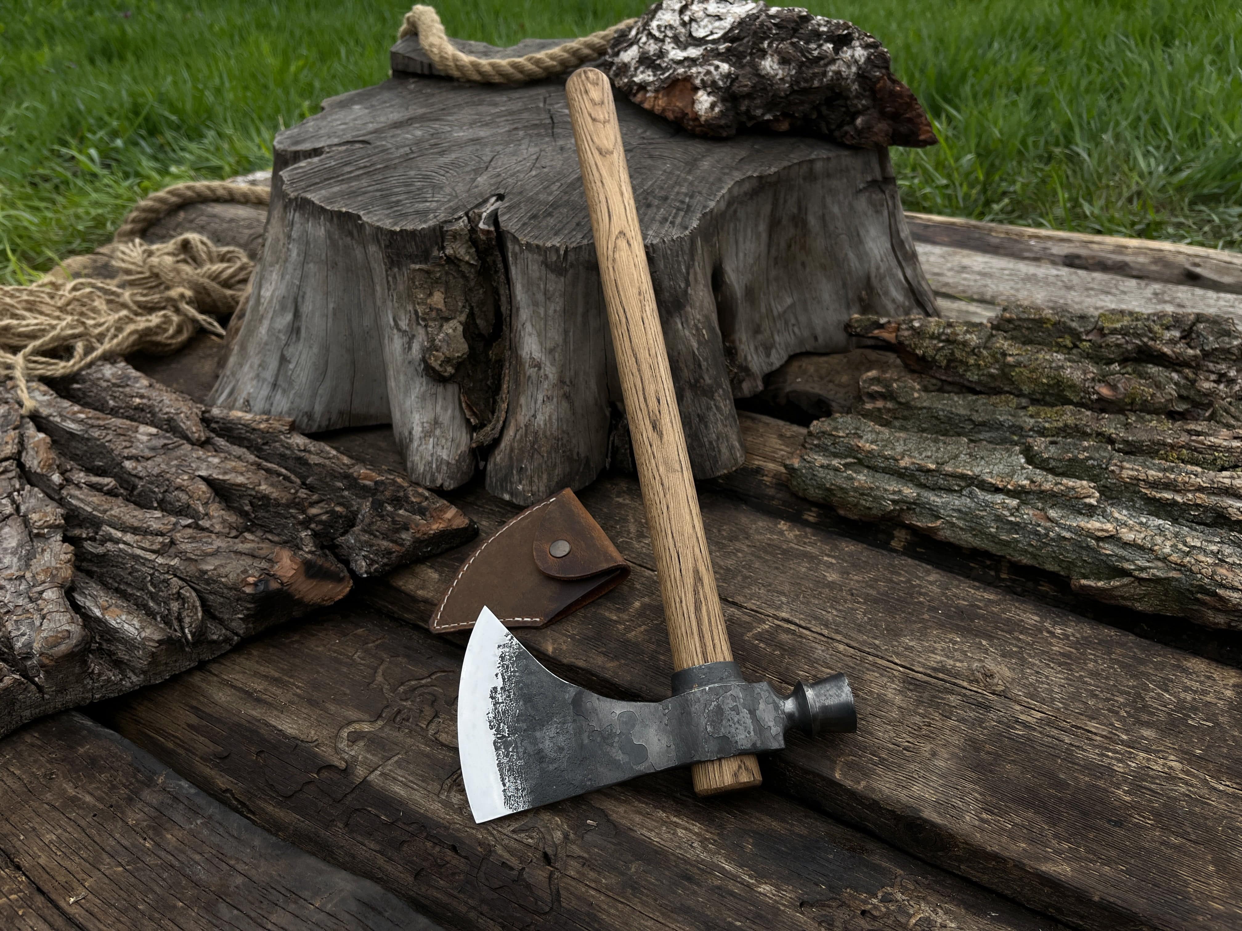 16.5" Hand-Forged Tomahawk with Removable Handle, 0.83 kg (1.8 Ibs) - Forged Steel Tools