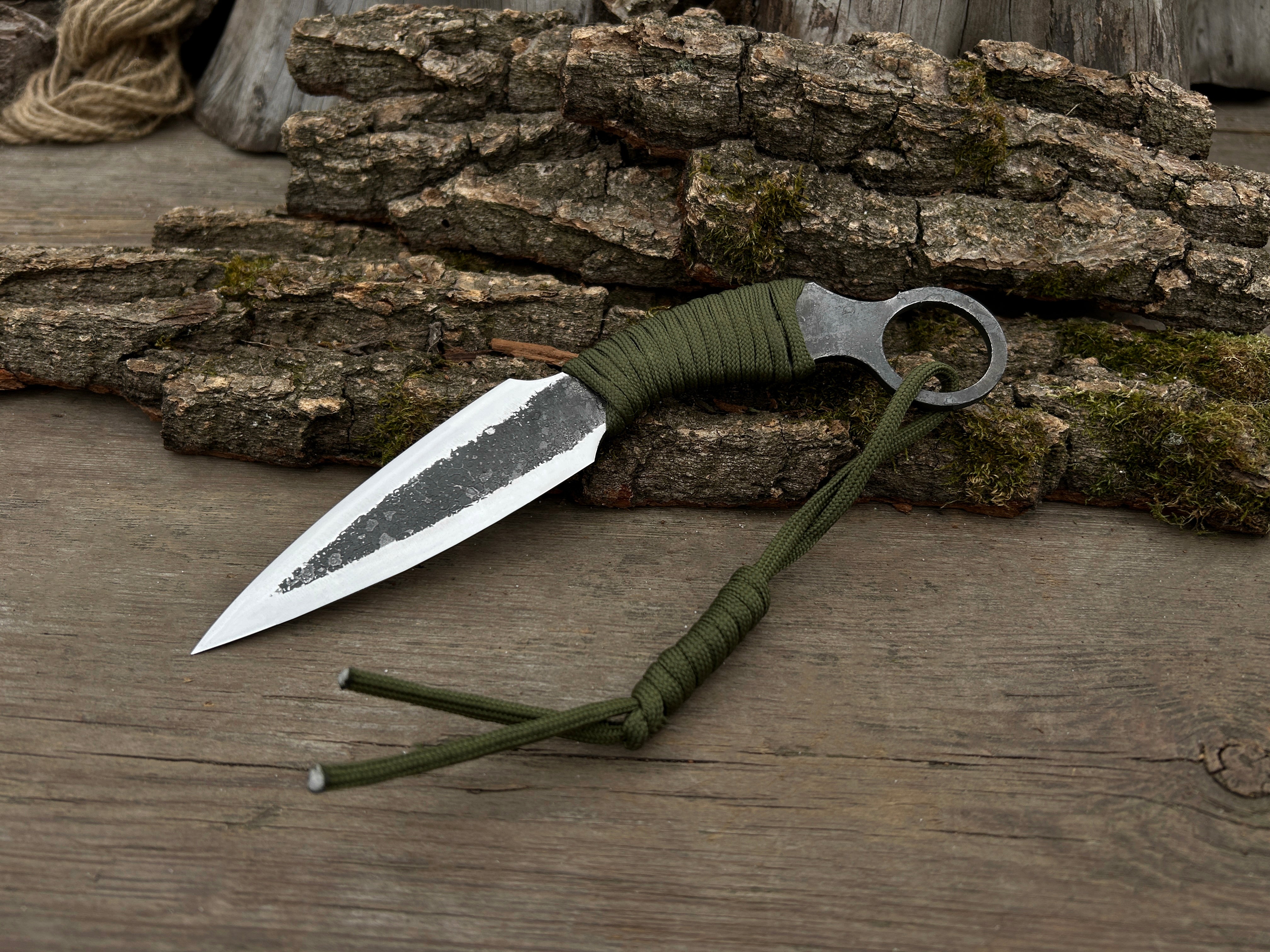Hand-Forged Throwing Knife, Total Length - 19.5 cm (7.6 inches)