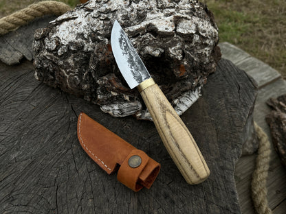 Hand-Forged Whittling Sloyd Knife, 7 cm (2.8 inches) - Forged Steel Tools