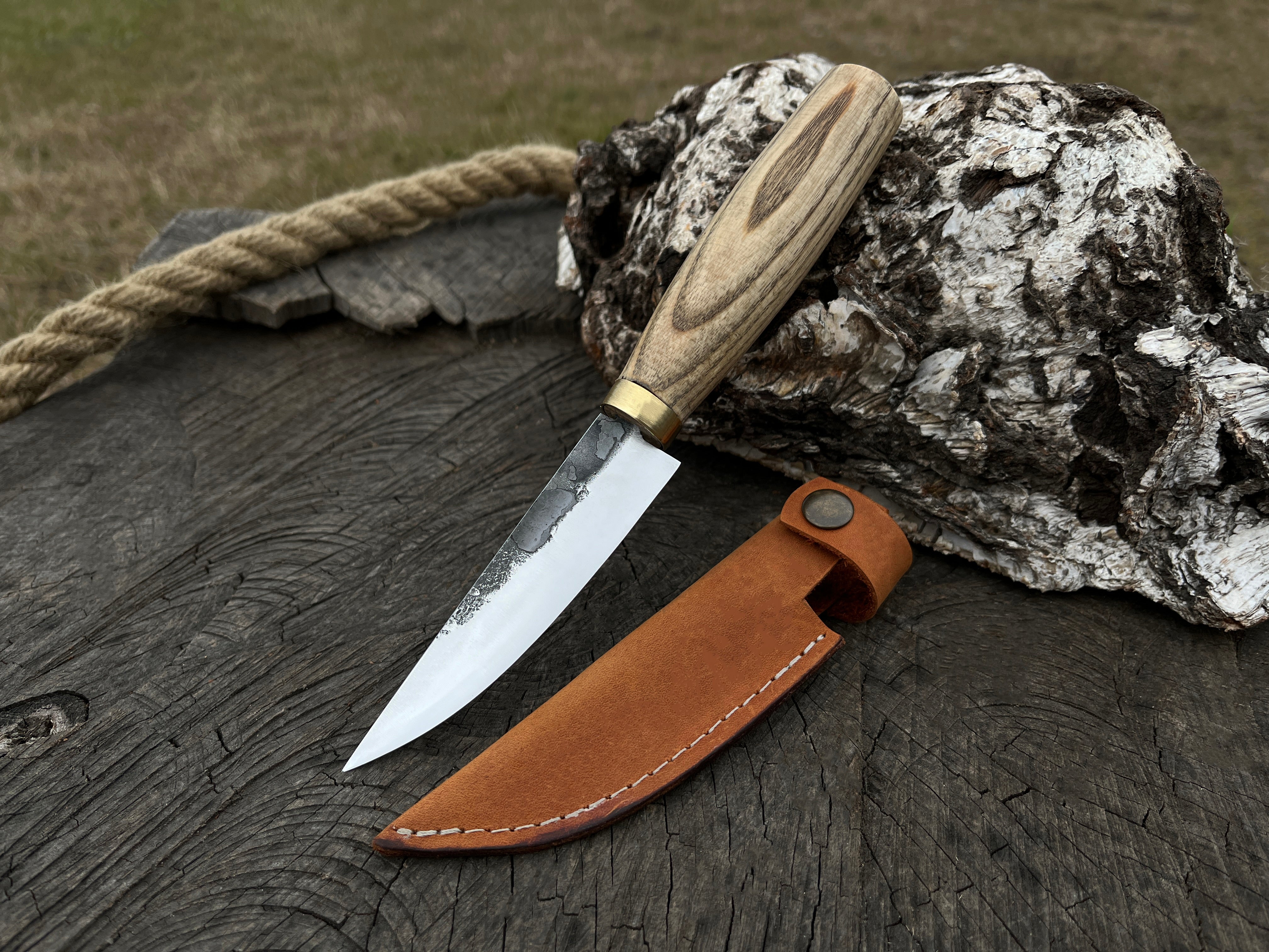 Hand-Forged Whittling Sloyd Knife, 10 cm (3.9 inches) - Forged Steel Tools