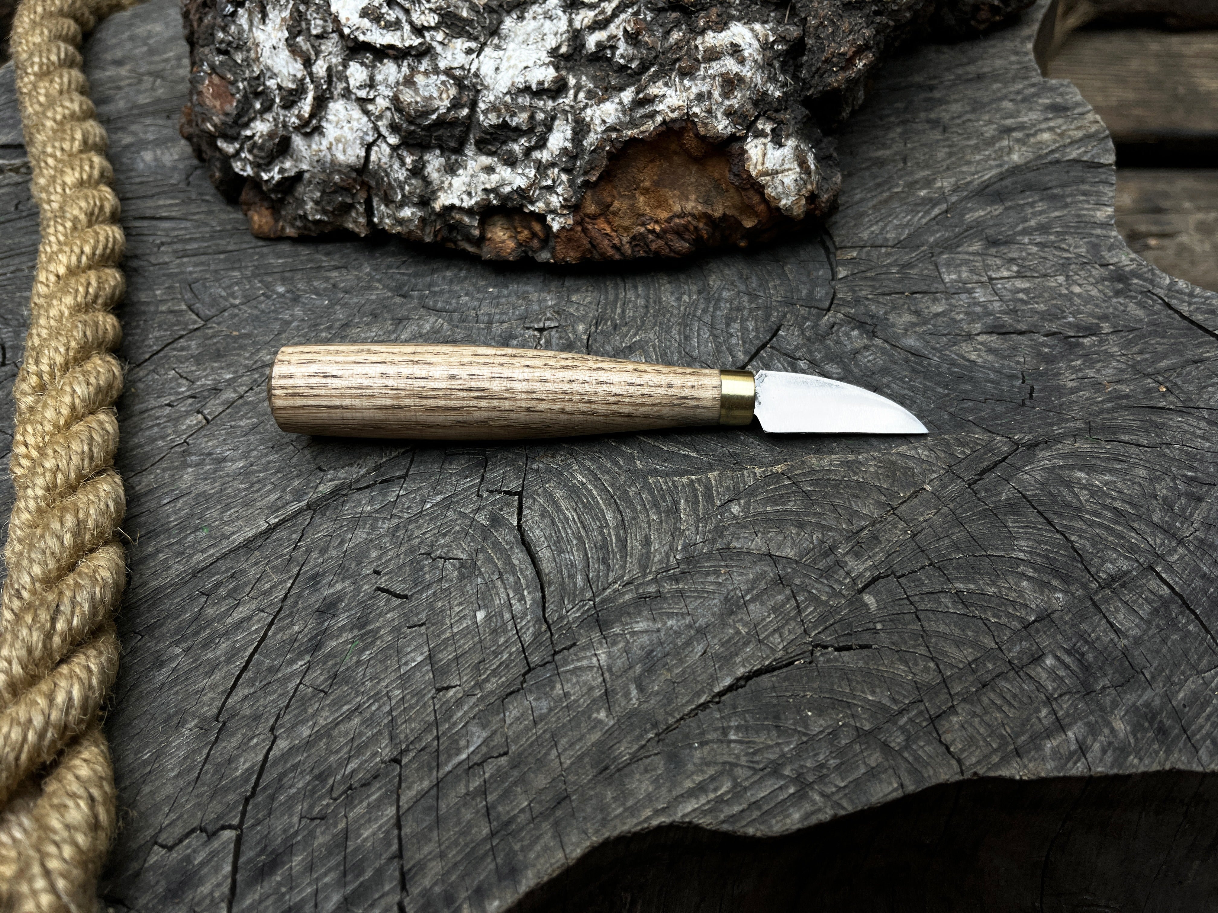 Hand-Forged Chip Carving Knife - Forged Steel Tools