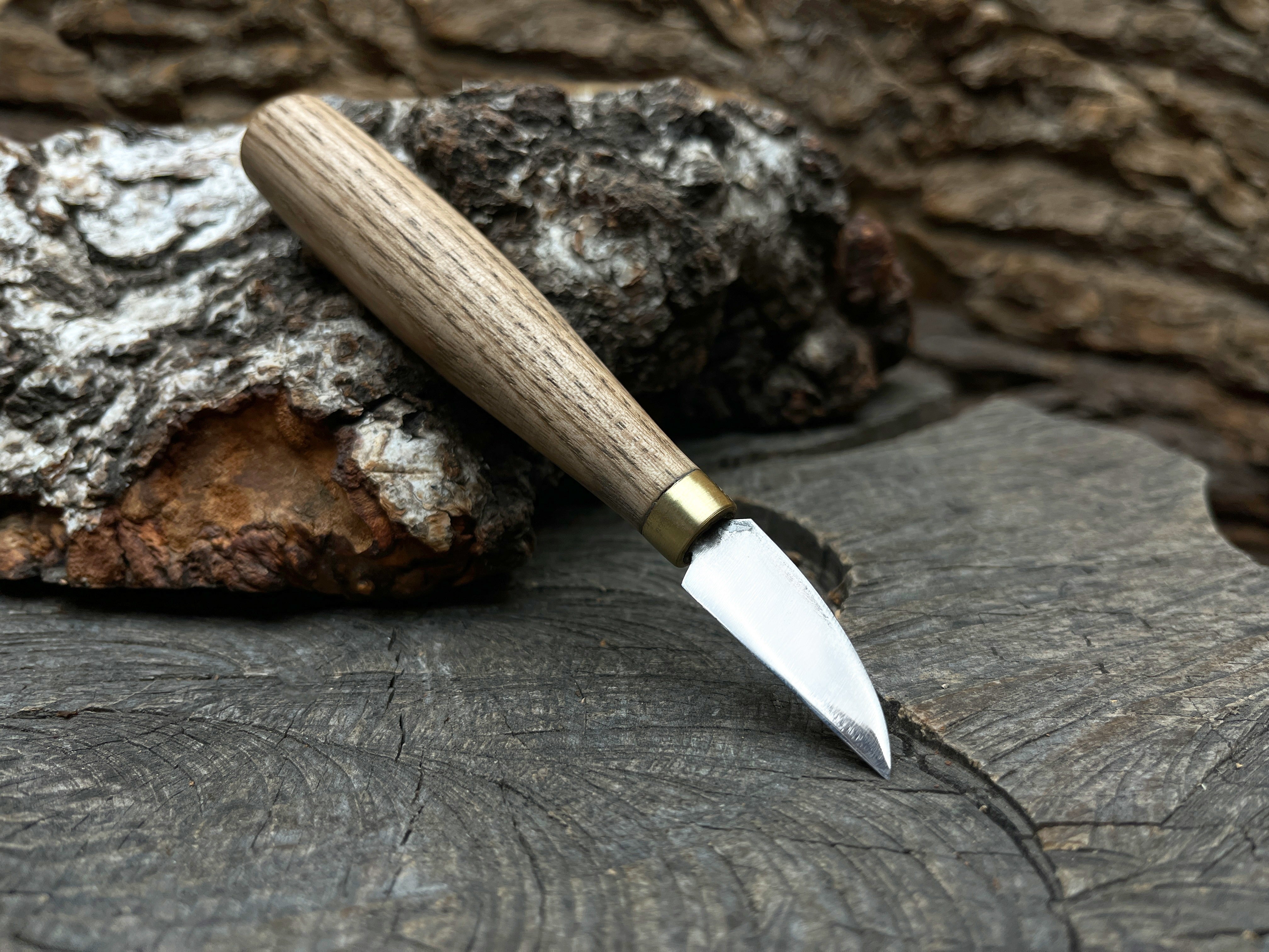 Hand-Forged Chip Carving Knife - Forged Steel Tools