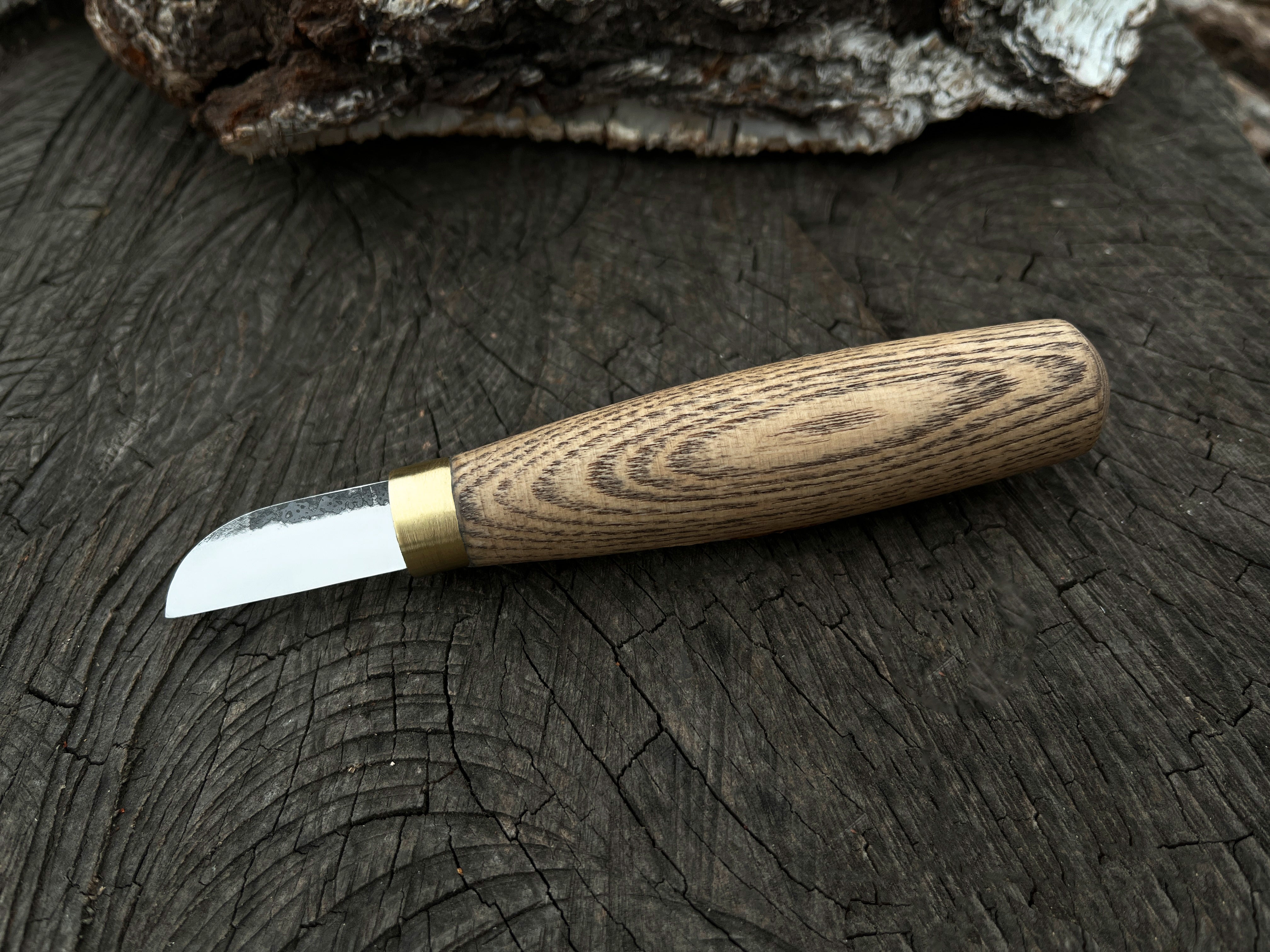 Hand-Forged Small Chip Carving Knife, 3.5 cm (1.4 inches)