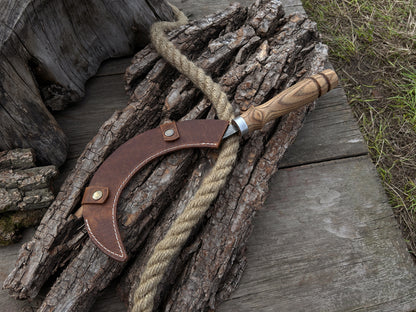 Hand-Forged Sickle, ⌀17.5 cm (6.9 inches) - Forged Steel Tools