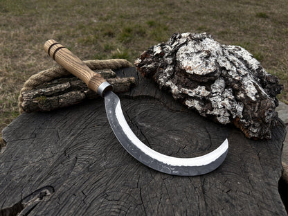 Hand-Forged Sickle, ⌀17.5 cm (6.9 inches) - Forged Steel Tools