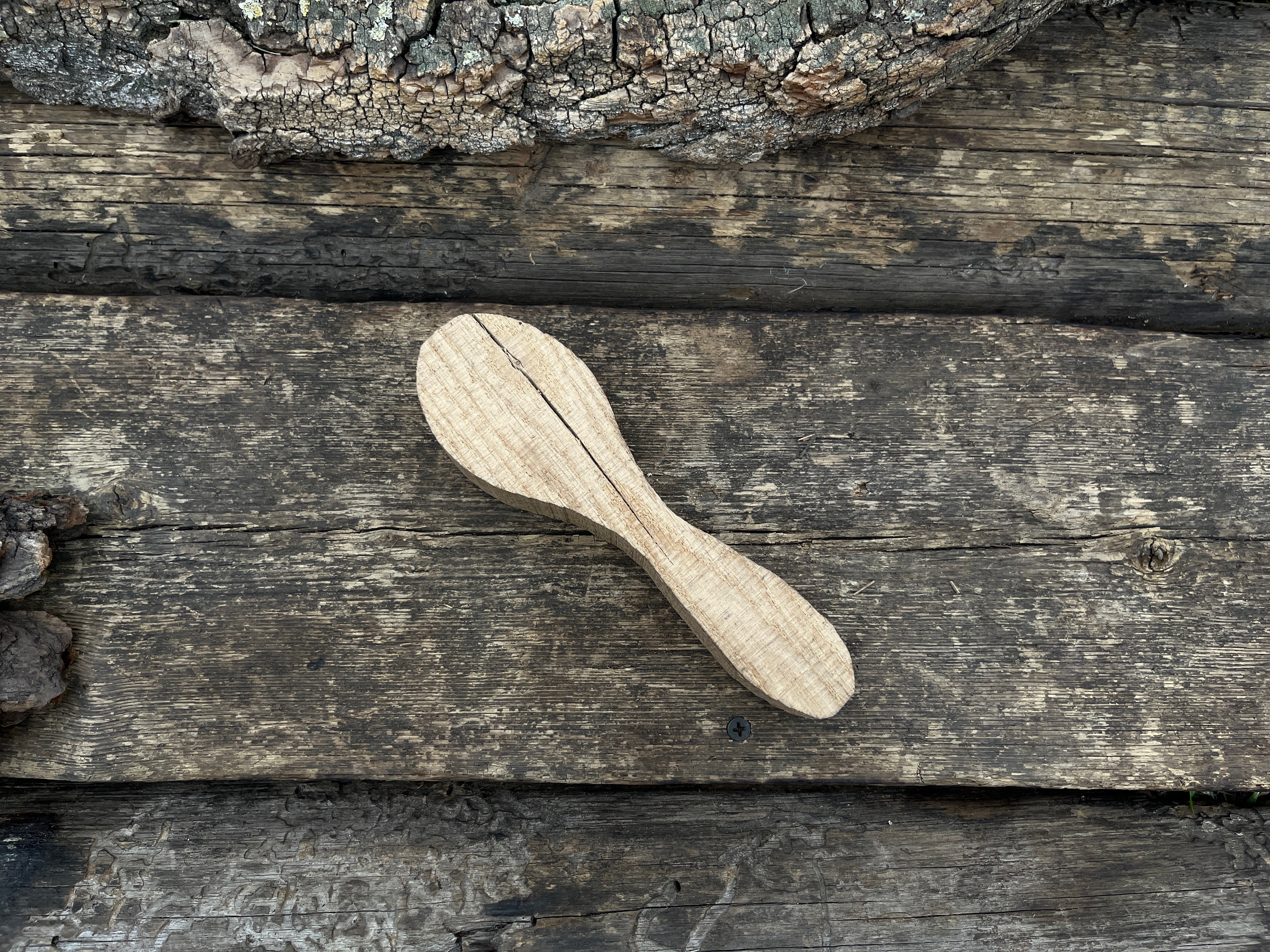 Wooden Spoon Blank, Total Length 17.5 cm (6.9 inches) - Forged Steel Tools