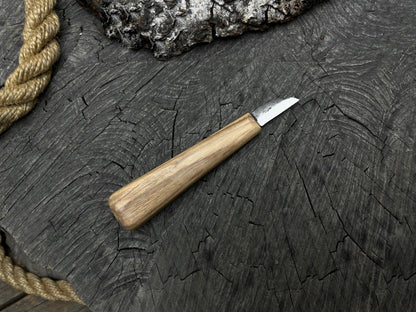 Hand-Forged Small Chip Carving Knife 2.5 cm (1 inch) - Forged Steel Tools