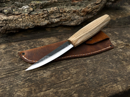 Hand-Forged Sloyd Knife, 8.5 cm (3.3 inches) - Forged Steel Tools