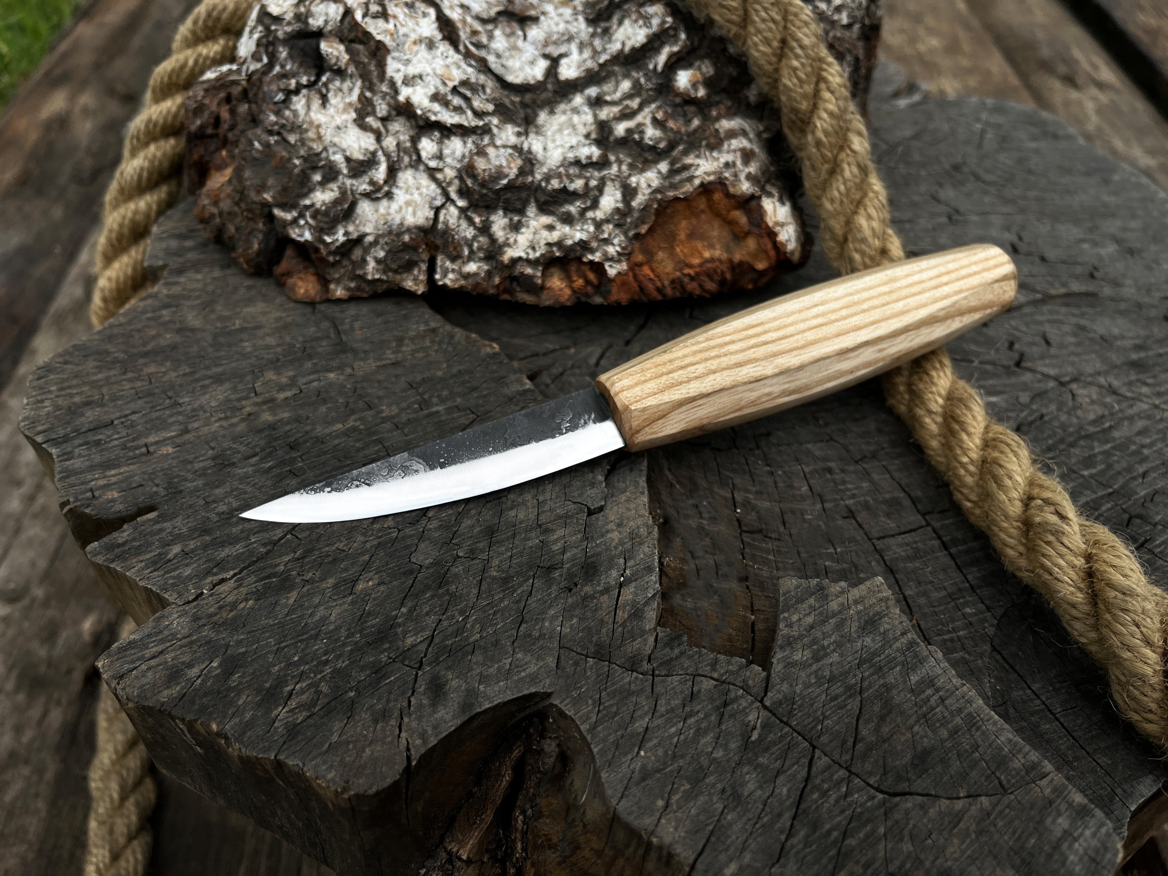 Hand-Forged Sloyd Knife, 8.5 cm (3.3 inches) - Forged Steel Tools