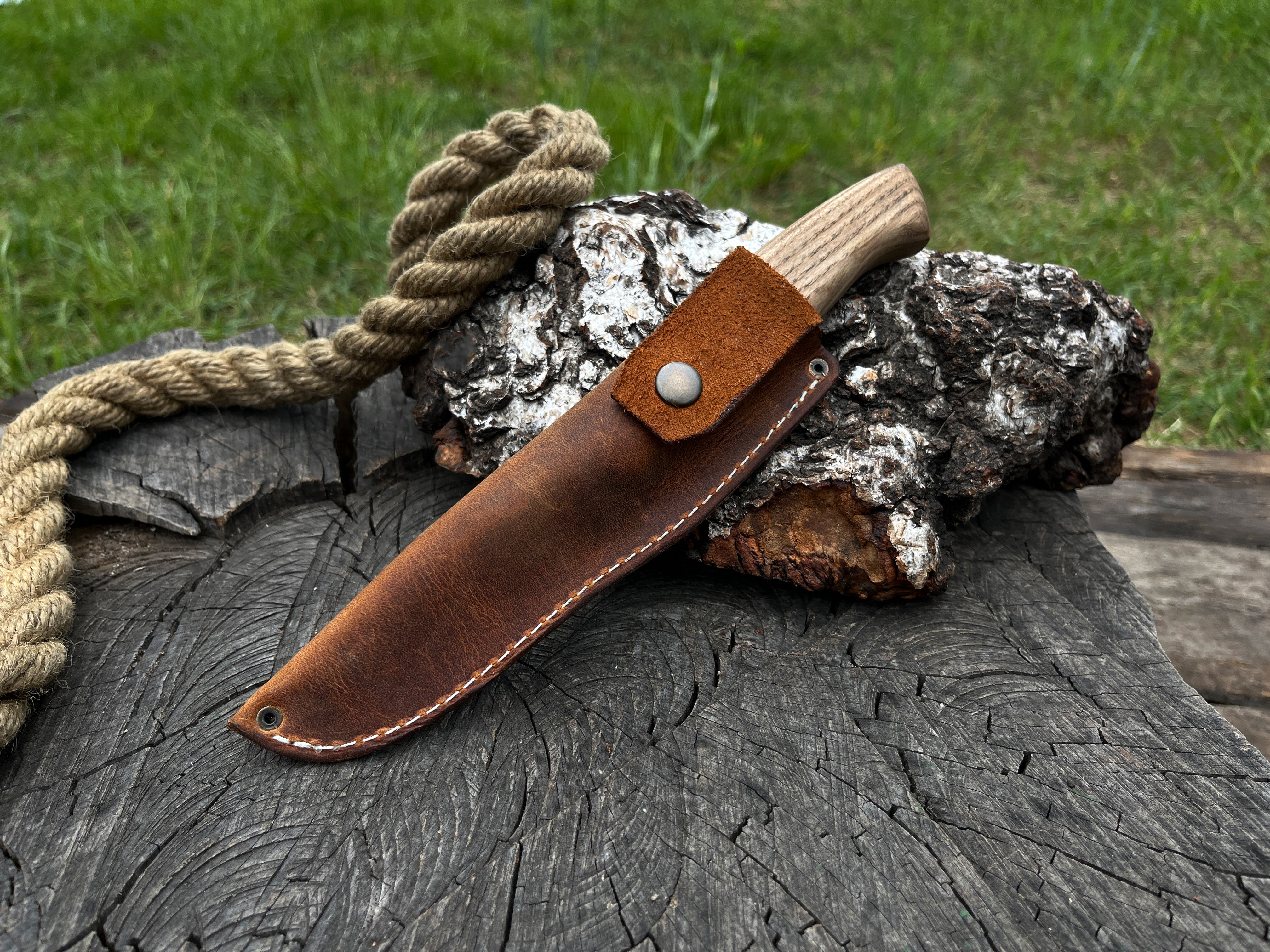 Hand-Forged Sloyd Knife, 8 cm (3.1 inches) - Forged Steel Tools