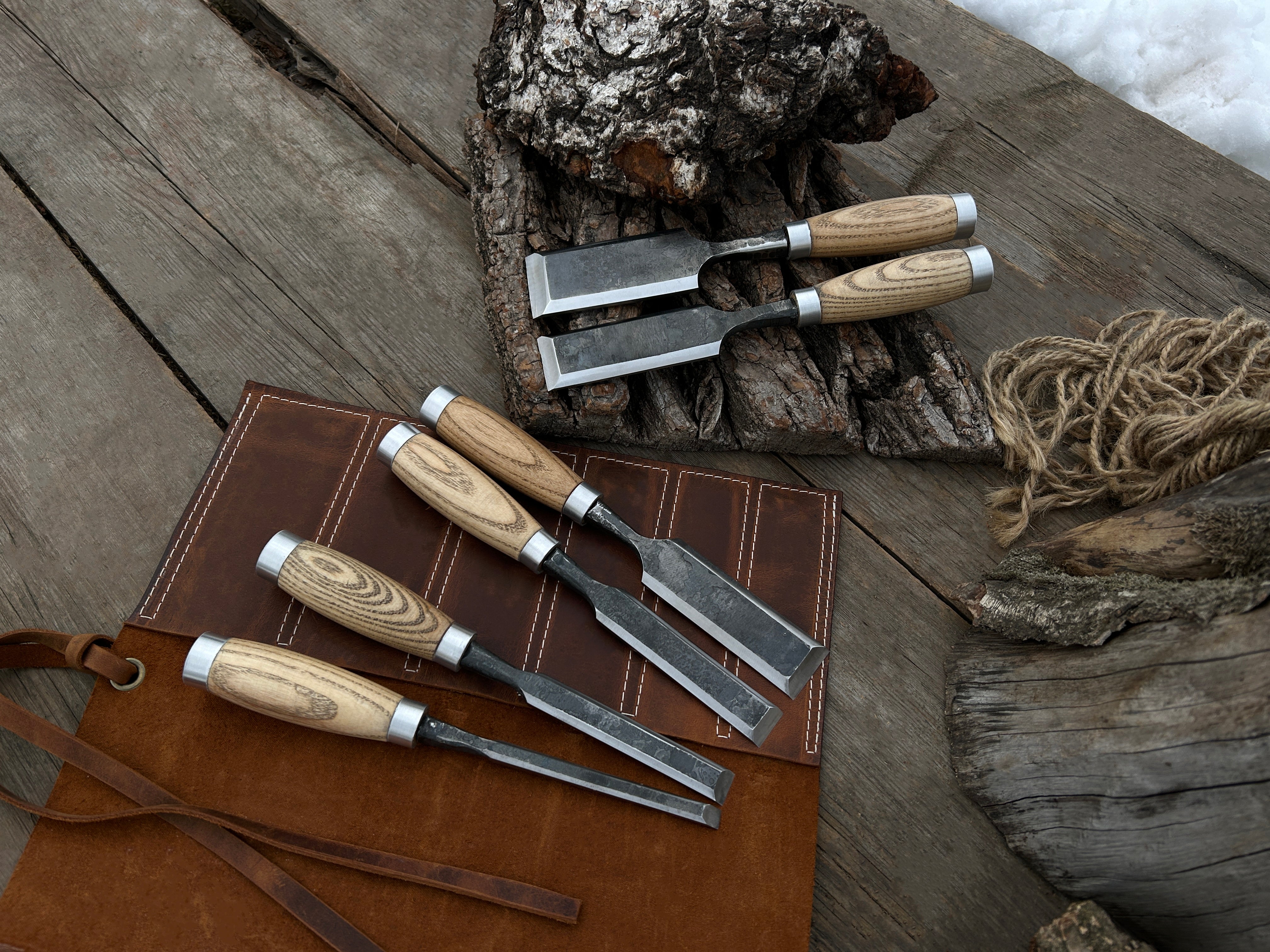 6-Piece Hand-Forged Wood Carving Chisels Set