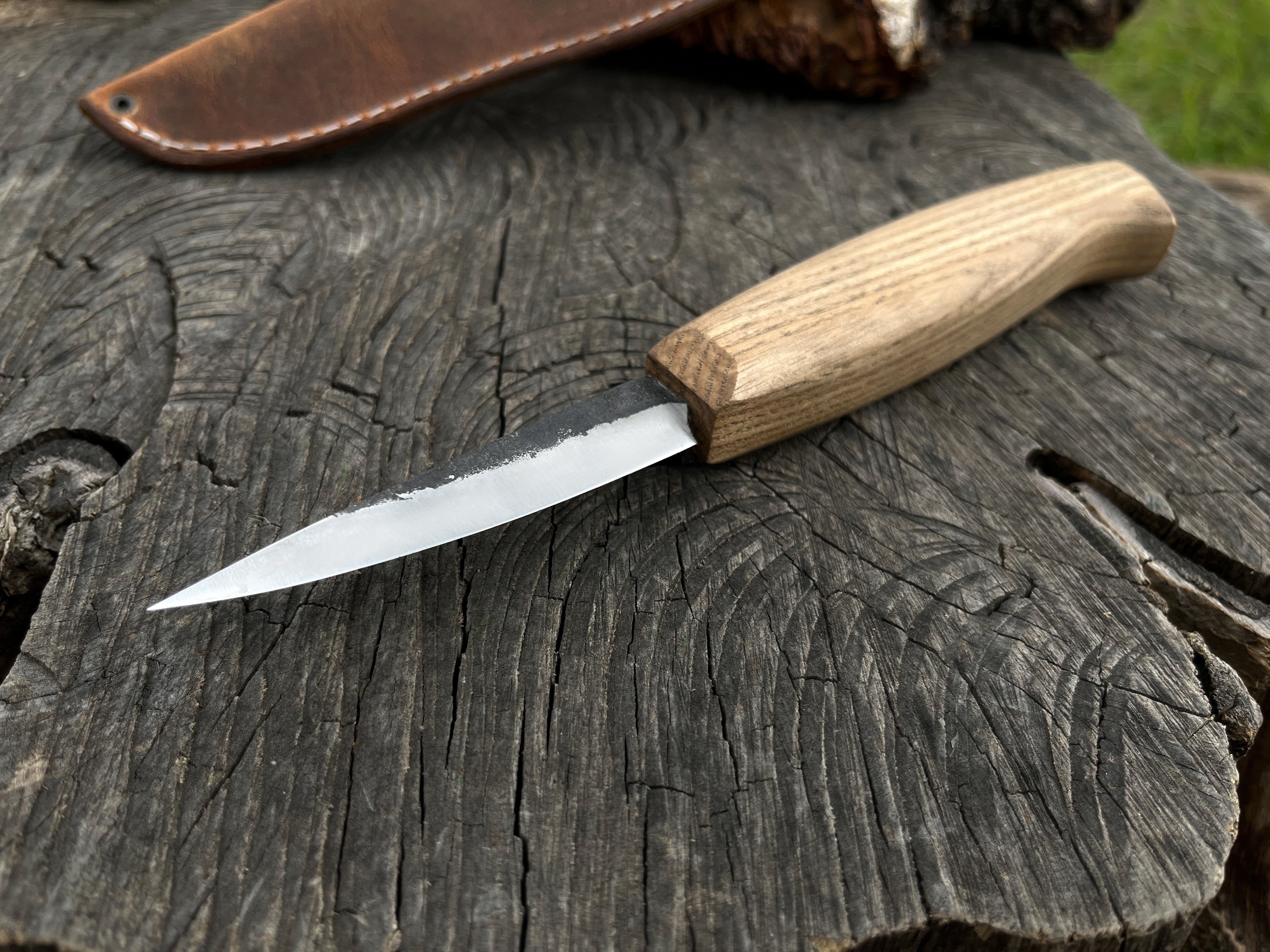 Hand-Forged Sloyd Knife, 8 cm (3.1 inches) - Forged Steel Tools