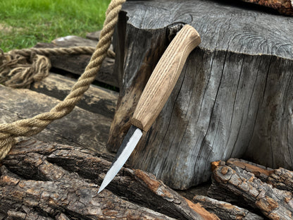 Hand-Forged Sloyd Knife, 8 cm (3.1 inches) - Forged Steel Tools