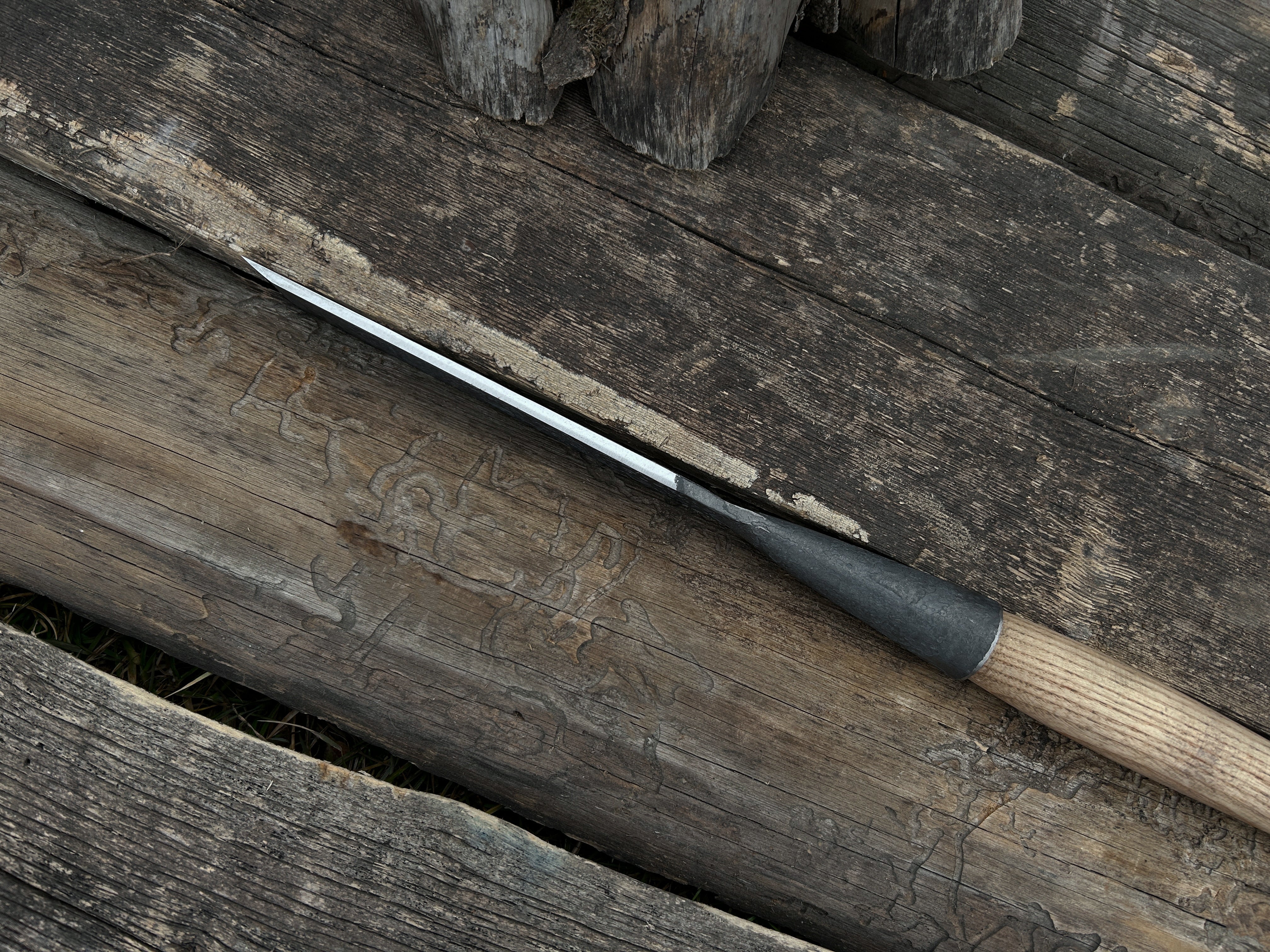 Hand-Forged Long Timber Framing Chisel, 20 - 100 mm (0.8 - 3.9 inches) - Forged Steel Tools