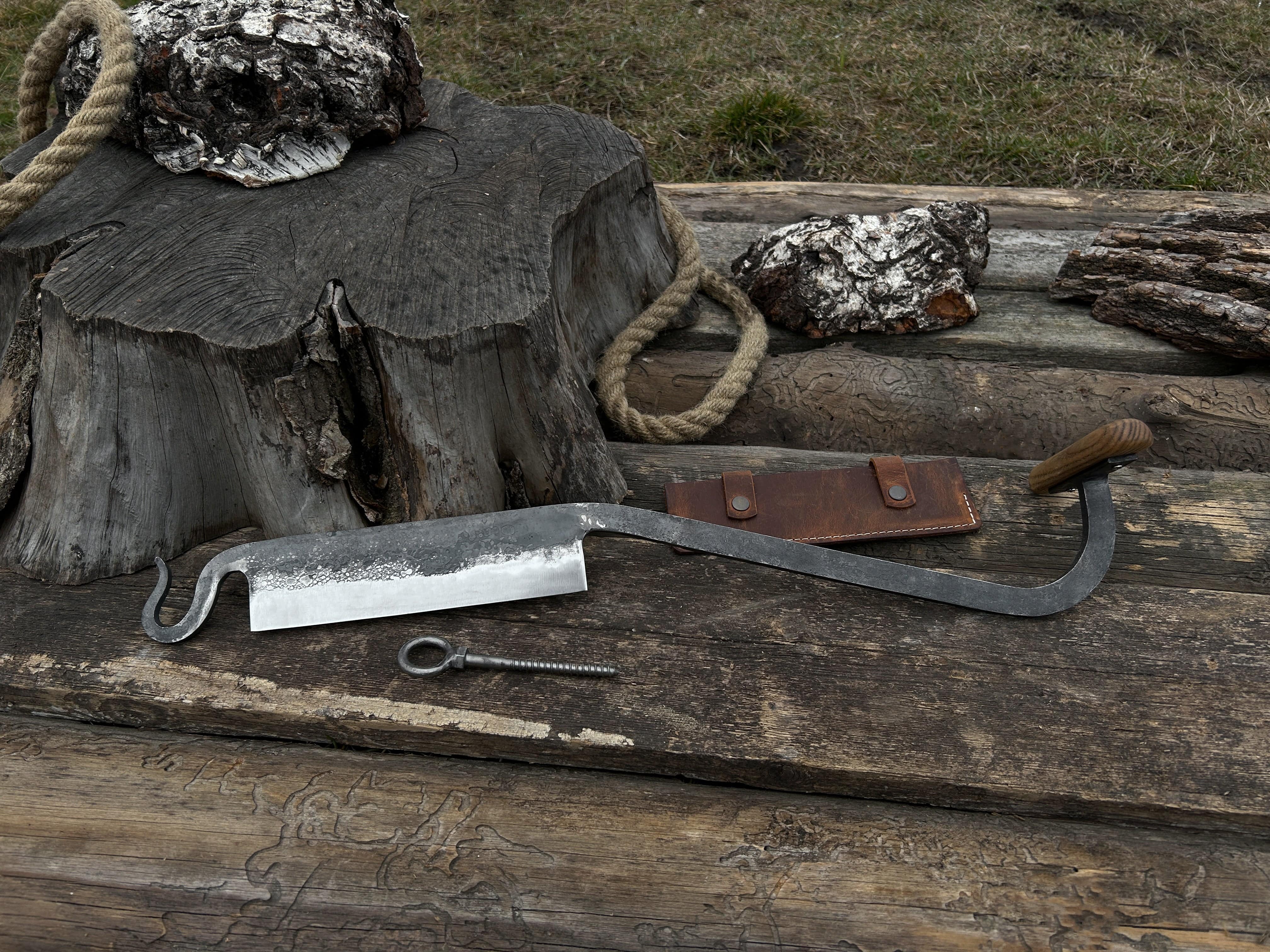 Hand-Forged Medium Stock Knife - Cloggers knife - Forged Steel Tools