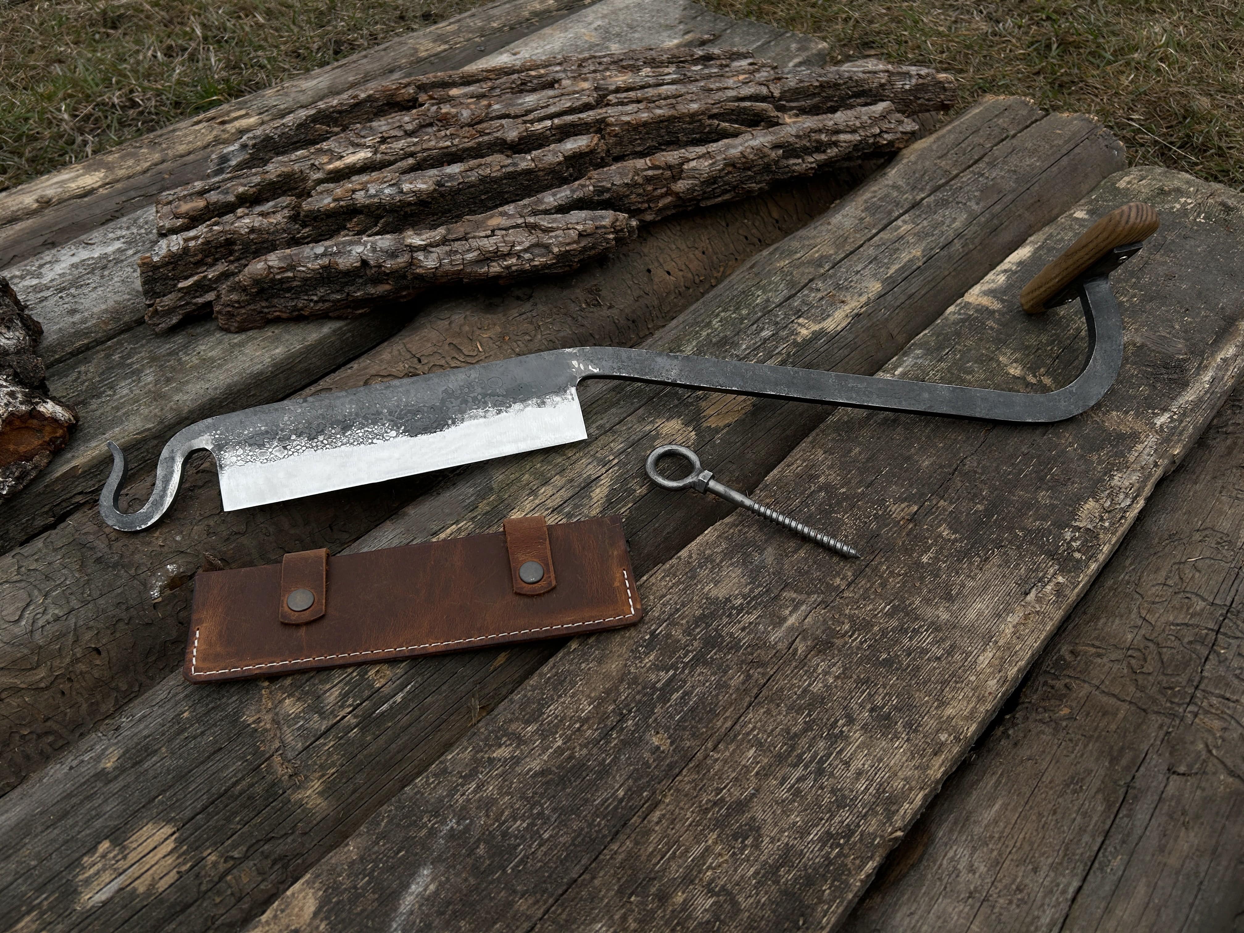 Hand-Forged Medium Stock Knife - Cloggers knife - Forged Steel Tools