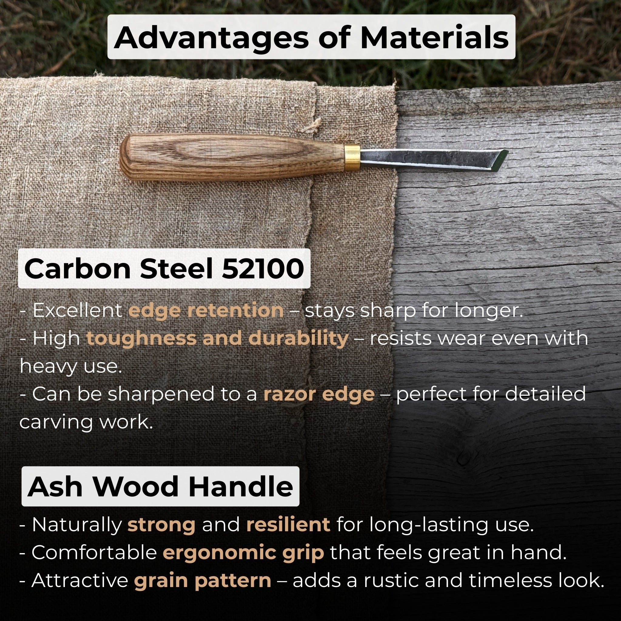 Angled Bevel Carving Chisel – 10 mm (0.39 inches) - 4