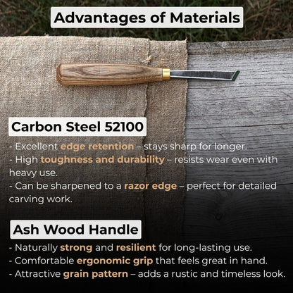 Angled Bevel Carving Chisel – 10 mm (0.39 inches) - 4