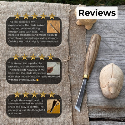 Angled Bevel Carving Chisel – 10 mm (0.39 inches) - 9