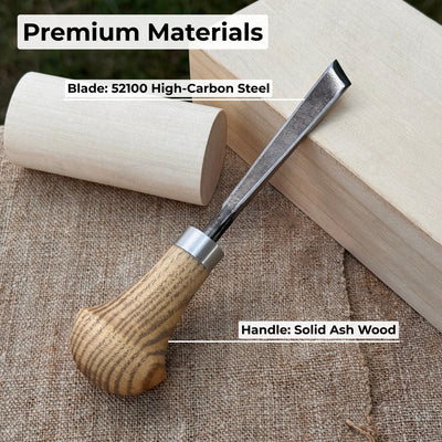 Angled Bevel Carving Chisel with Palm Handle – 10 mm (0.39 inches) - 6