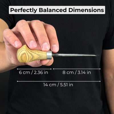 Angled Bevel Carving Chisel with Palm Handle – 10 mm (0.39 inches) - 5