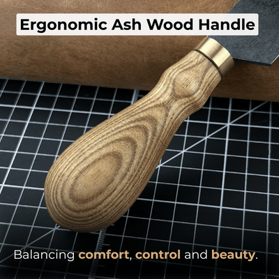 Angled Leather Skiving Knife, 3 cm (1.18 inches) - 4