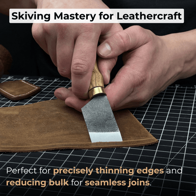 Angled Leather Skiving Knife, 3 cm (1.18 inches) - 2