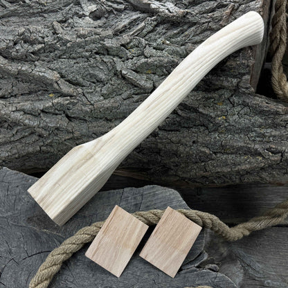 Ash Wood Axe Handle with Red Oak Wedges, 42 cm (16.54 in) - 8