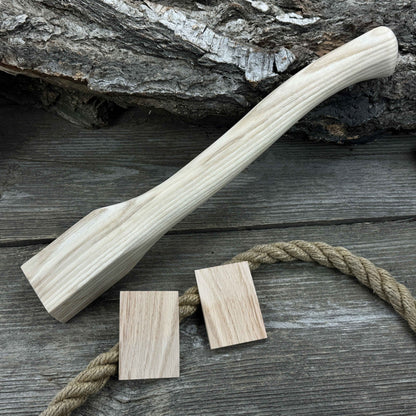 Ash Wood Axe Handle with Red Oak Wedges, 42 cm (16.54 in) - 2