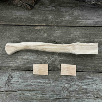 Ash Wood Axe Handle with Red Oak Wedges, 42 cm (16.54 in) - 1