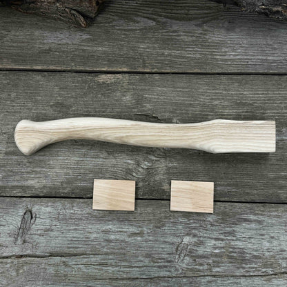 Ash Wood Axe Handle with Red Oak Wedges, 42 cm (16.54 in) - 1