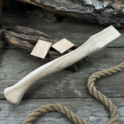 Ash Wood Axe Handle with Red Oak Wedges, 42 cm (16.54 in) - 3