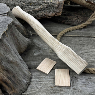 Ash Wood Axe Handle with Red Oak Wedges, 42 cm (16.54 in) - 10