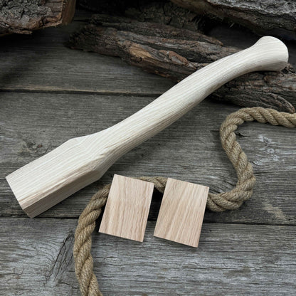 Ash Wood Axe Handle with Red Oak Wedges, 42 cm (16.54 in) - 2