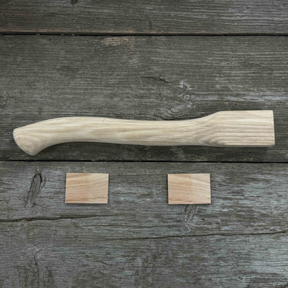 Ash Wood Axe Handle with Red Oak Wedges, 42 cm (16.54 in) - 1