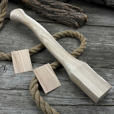 Ash Wood Axe Handle with Red Oak Wedges, 42 cm (16.54 in) - 5