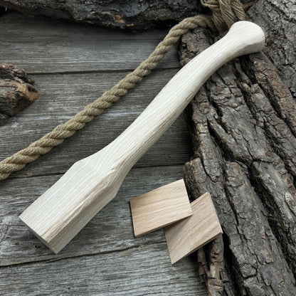 Ash Wood Axe Handle with Red Oak Wedges, 42 cm (16.54 in) - 4