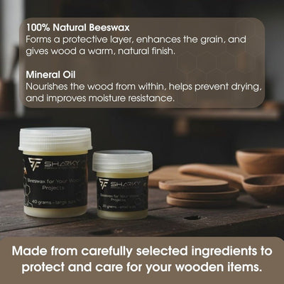 Beeswax Wood Finish – Natural Wood Conditioner for Tool Handles & Carving Projects - 5
