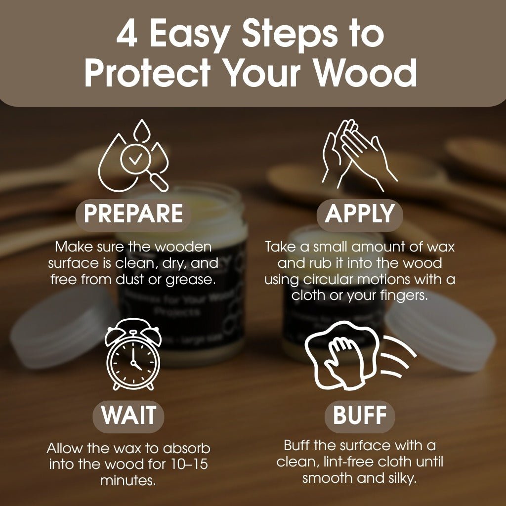 Beeswax Wood Finish – Natural Wood Conditioner for Tool Handles & Carving Projects - 2