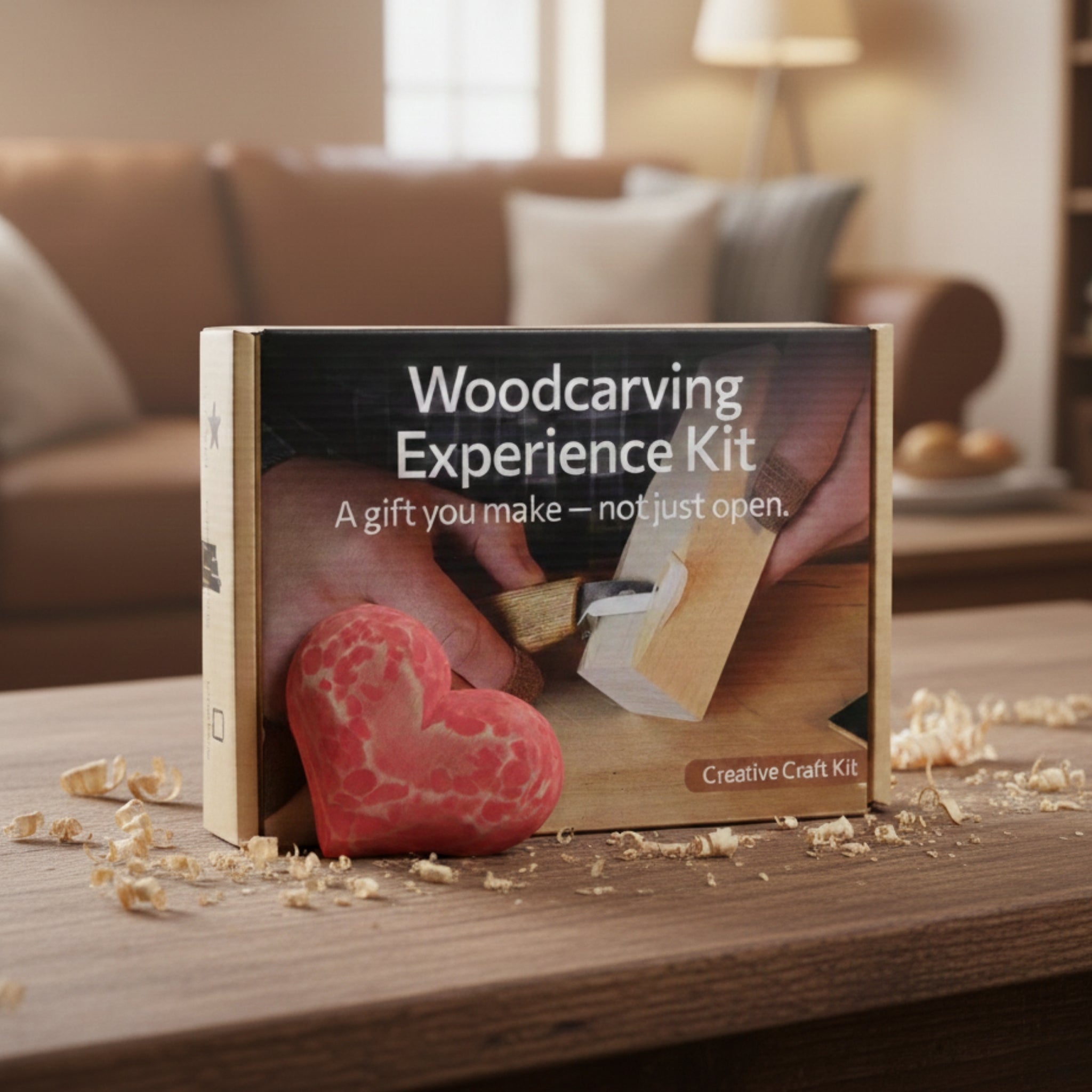 Beginner Heart Wood Carving & Painting Kit — Complete DIY Hobby Set for Adults and Kids - 1