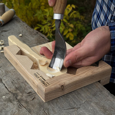 Bench Hook for Wood Carving and Chiseling – Handcrafted Wooden Work Support - 8