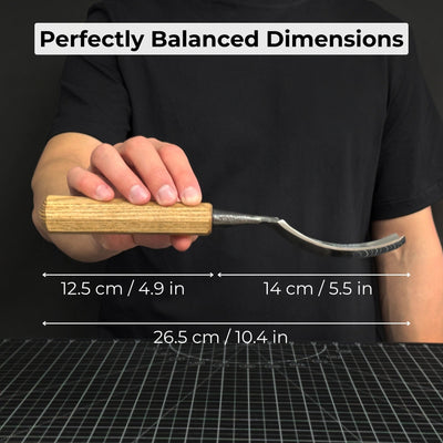 Bent Carving Gouge, 20 - 40 mm (0.8 - 1.6 inches) - 5