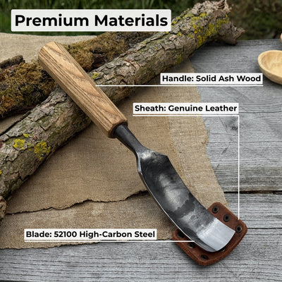 Bent Carving Gouge, 20 - 40 mm (0.8 - 1.6 inches) - 7