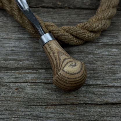 Bent Carving Gouge with Palm Handle – 8 mm / 12 mm (0.31 / 0.47 inches) - 5