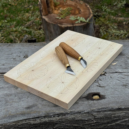 Big Basswood Woodcarving Practice Board - 9